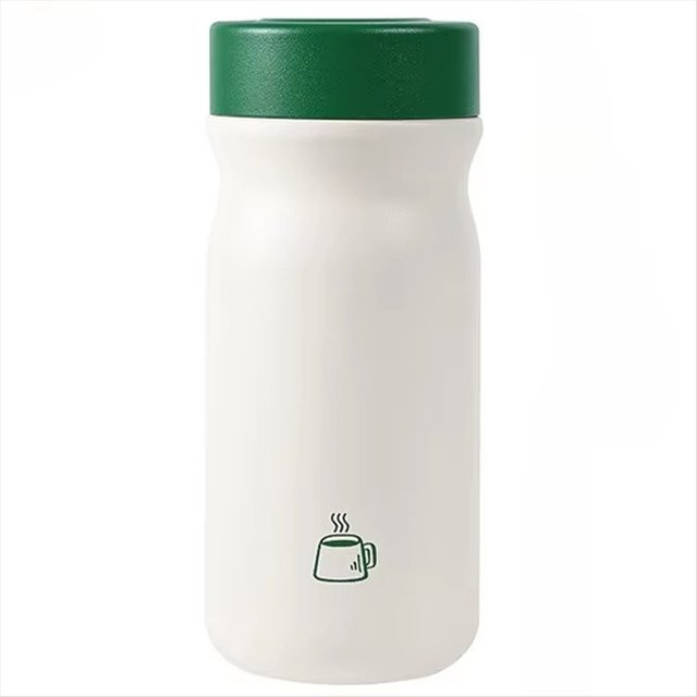 SuperX&KND Mini-Edelstahl-Vakuumflasche in Weiß, 320 ml isolierter Thermobecher für heiße und kalte Getränke - Bild 1