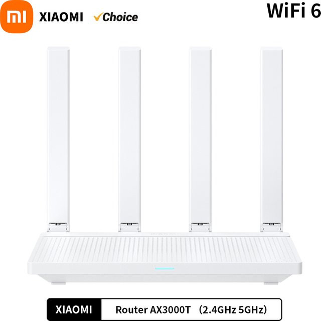Xiaomi AX3000T WiFi 6 Dual-Band Router mit NFC-Verbindung in Weiß - Bild 1