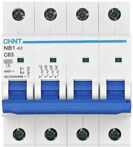 Chint Leitungsschutzschalter NB1-63 4P C63 6kA 4-polig 63A 240 V 415V - Bild 1