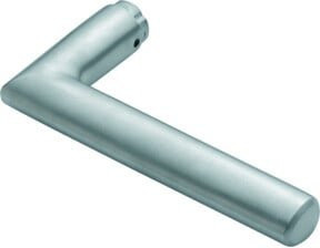 Hoppe Türdrückerlochteil Stock.E1140Z VA in Silber, 4-Kant 8mm, DIN L/R - Bild 1