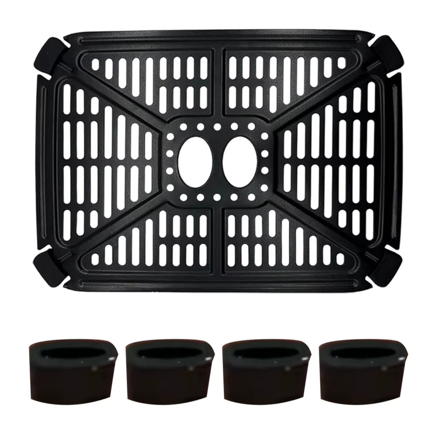 LEENKEA Ersatz-Grillpfanne in Schwarz für Foodi DZ401 DZ550 10QT DualZone Heißluftfritteusen - Bild 2