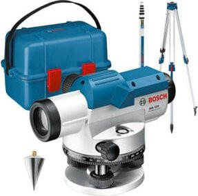 Bosch Optisches Nivelliergerät GOL 32 D Professional in Blau mit Baustativ - Bild 2