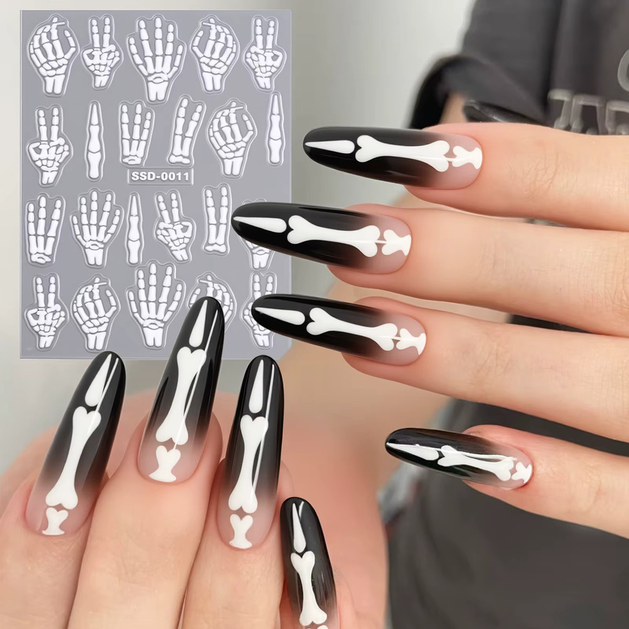 Misscheering Nagelkunst-Aufkleber, Weiß, Matt, Unisex - Bild 2