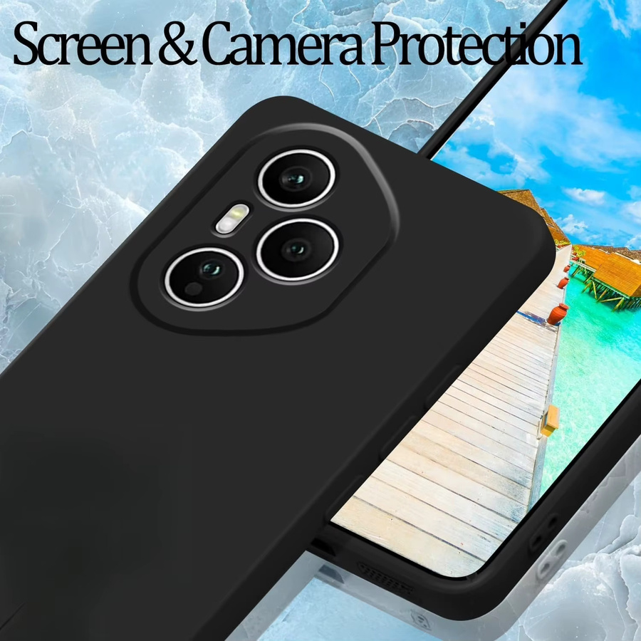 Stoßfeste Flüssigsilikon-Handyhülle für Honor 400 Pro, Honor 400 Lite und Honor 400 in Schwarz und Lila - Bild 2