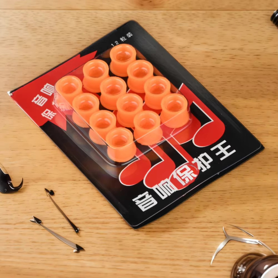 12 Stück staubdichte RCA-Schutzabdeckungen aus Kunststoff in Orange von ALLOET für DVD-Verstärker und AV-Receiver - Bild 2