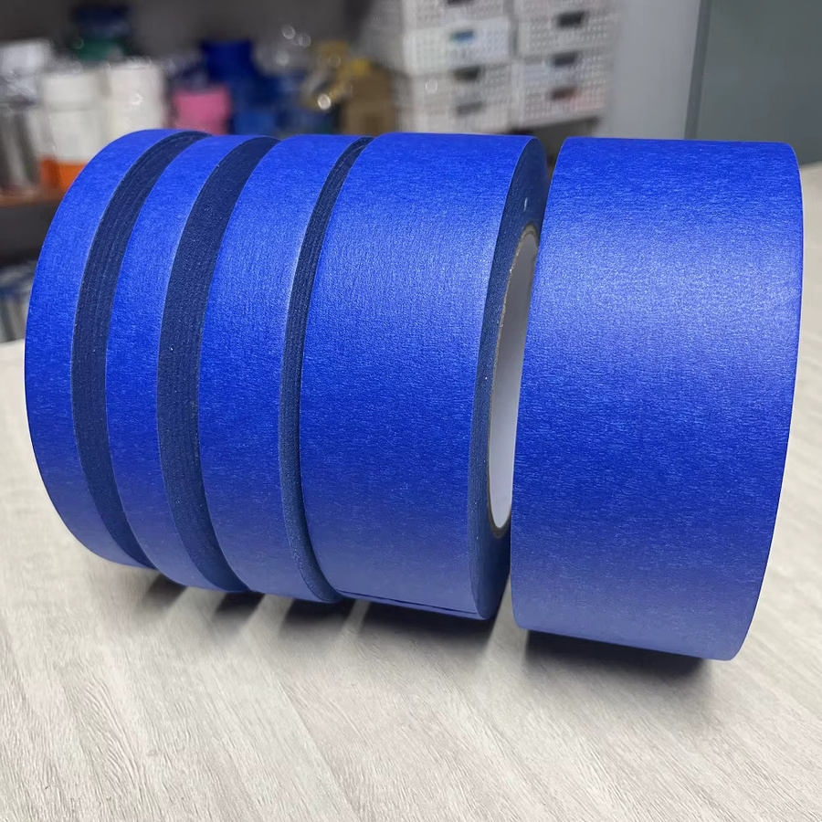 Blaues Malerband aus Papier, UV- und hitzebeständiges Maskierband für professionelle Anwendungen und Kfz-Reparaturen, Breite: 12,0 cm - Bild 4