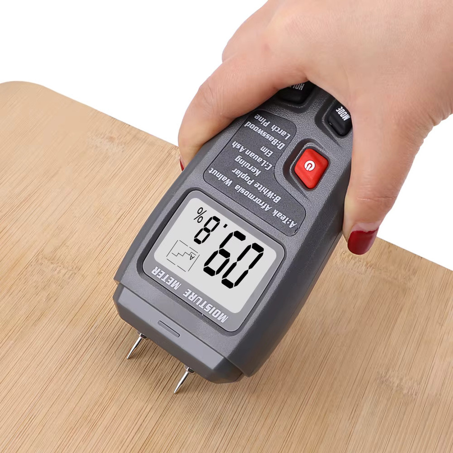 DIYWORK Digitales Holzfeuchtemessgerät in Schwarz mit großem LCD-Display und zwei Stiften zur Messung der Holzfeuchtigkeit von 0–99,9 % - Bild 5