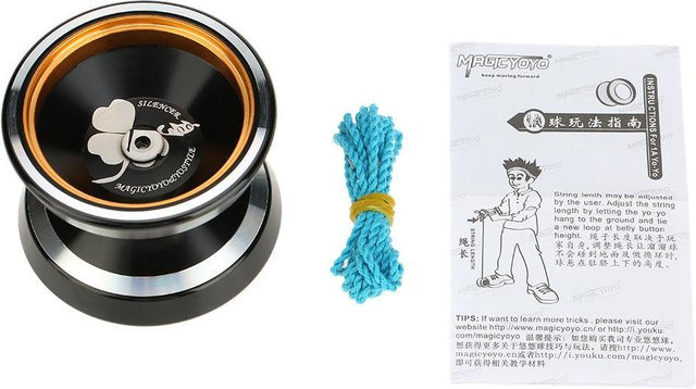 TOMTOP JMS Magic Yoyo M001 Yo-Yo aus Aluminiumlegierung, schwarz - Bild 1