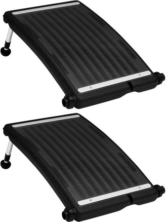 vidaXL Solar-Poolheizung Gebogene Solarpaneele 2 Stück Schwarz B/H: 72,5 x 46 cm