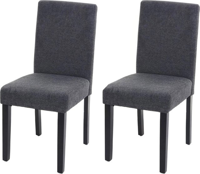 CHEFGASTRO Esszimmerstuhl 2er-Set Modern Anthrazitgrau Textil B/T/H: 43 x 56 x 90 cm, Sitzhöhe: 45 cm - Bild 1