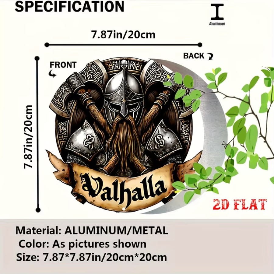 CIFBUY Wikinger-Helm und Axt-Wanddekoration aus Metall im rustikalen Design - Bild 2