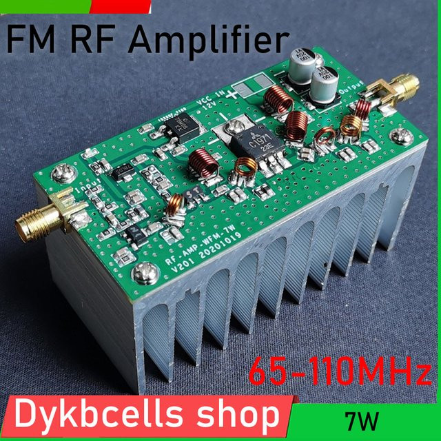 7W FM-Leistungsverstärker für FM-Transmitter, 88-108MHz, 38,5dBm, DC 12V, Farbe: Grün - Bild 1
