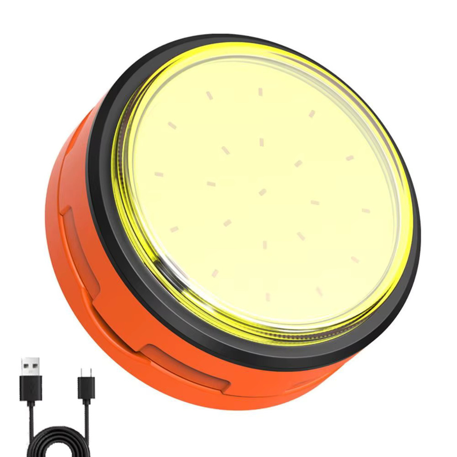 XIWANGFIRE Mini-Taschenlampe mit LED und Magnet, wiederaufladbare COB-Campingleuchte in Orange - Bild 6