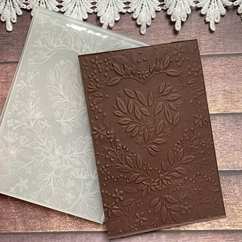 Elegantes 3D Bastelpapier mit herzförmigem Blumen-Design für dein DIY-Sammelalbum, 1-teiliges Set - Bild 4