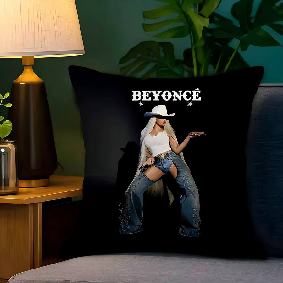 Personalisierter Kissenbezug B-Beyonce Cowboy Singer von Beast Kingdom in Schwarz, 30 x 30 cm - Bild 4