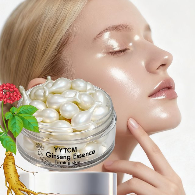 Ginseng-Essenz-Kapseln, feuchtigkeitsspendende und straffende Essenz mit Niacinamid und Retinol, 30 Kapseln - Bild 1