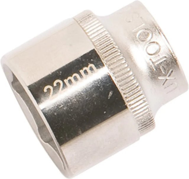 LUX-TOOLS Stecknuss 22 mm aus Chrom-Vanadium in Silber mit 1/2 Zoll Antrieb - Bild 1