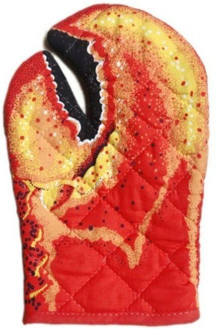 Hitzebeständlicher Topflappen in Hummerklaue-Design aus Baumwolle, rutschfest und mit Aufhängeschlaufe, mehrfarbig - Bild 1