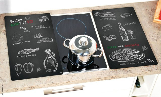 Kesper Multi-Glasschneideplatte Ristorante Herdabdeckplatte 2er Pack bunt B/L: 52 x 30 cm - Bild 2