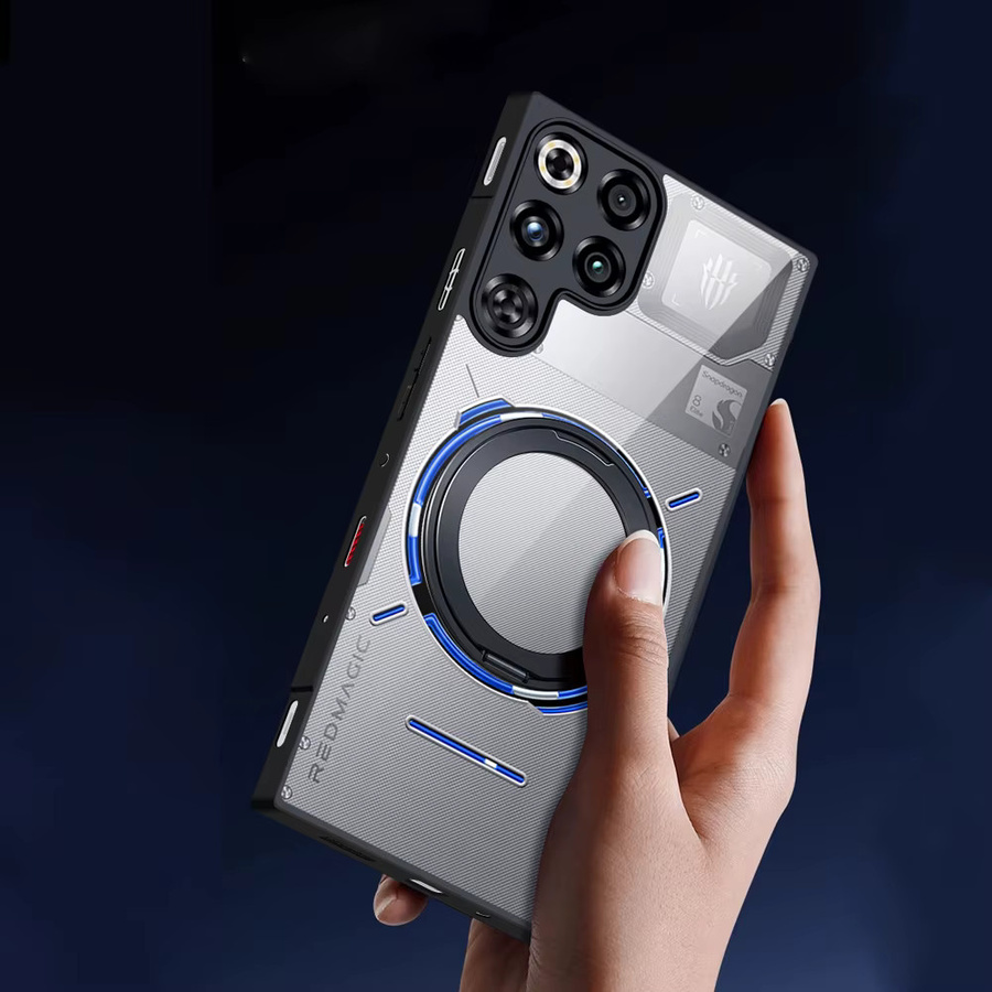 Magnetische 360-Grad-Ring-Hülle für ZTE Red Magic 11 10 Pro Air 9 9S 8S 8Plus, transparente MagSafe-kompatible Handyhülle - Bild 4