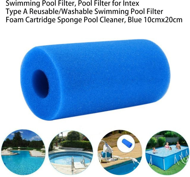 Intex Schwimmbadfilter Typ A Schaumstoffkartusche in Blau, wiederverwendbar und waschbar - Bild 1