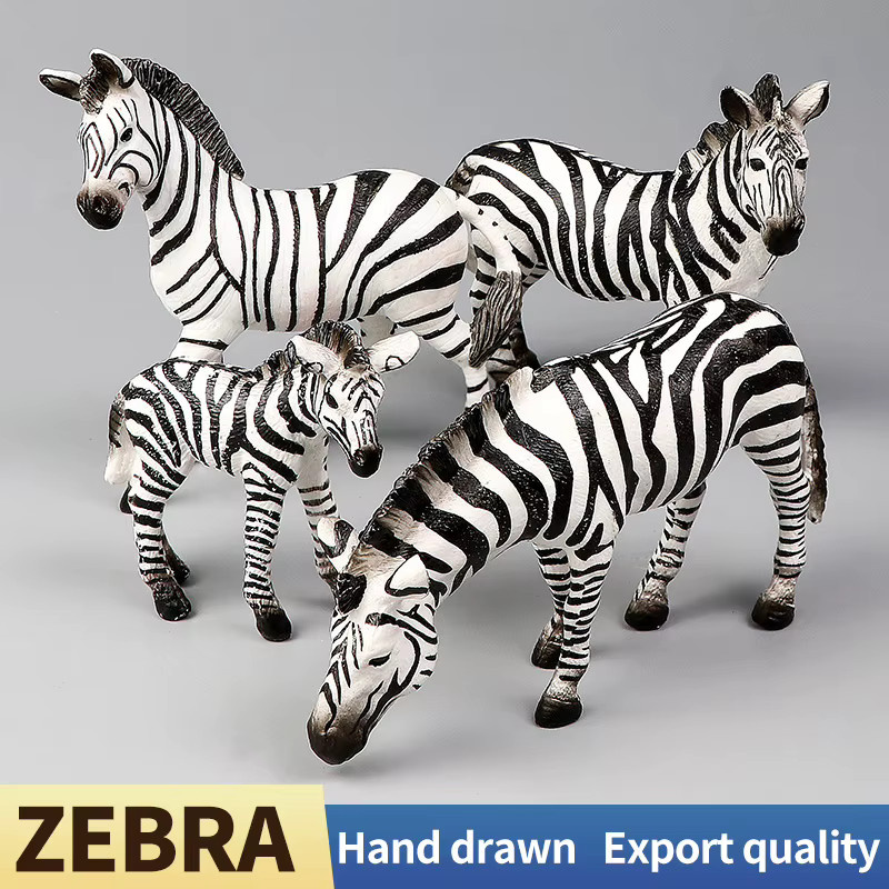 XIALIBAOMOWAN Zebra-Tier-Set-Modell, Actionfiguren-Spielzeug, Bunt / Mehrfarbig - Bild 2