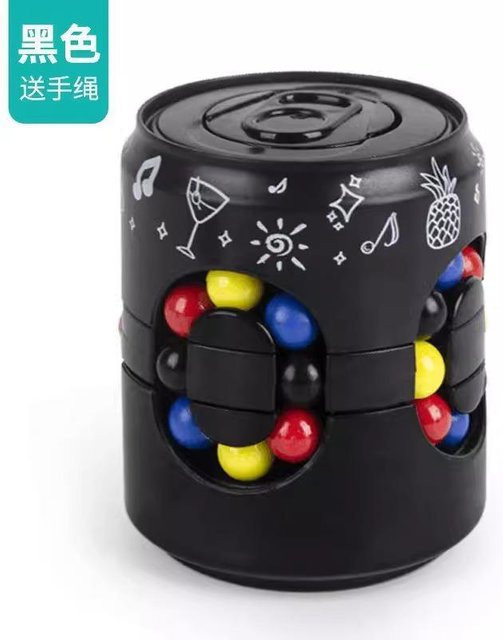 Fashnics 3D Rotierendes Zauberbohnen Fingerspitzen-Spielzeug, Drehperlen-Puzzle-Spiel, schwarz - Bild 1