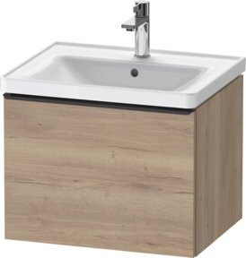 Duravit Waschtischunterschrank D-Neo in Weiß und Braun mit mattem Finish, B/T/H: 58,4 x 45,2 x 44 cm - Bild 1