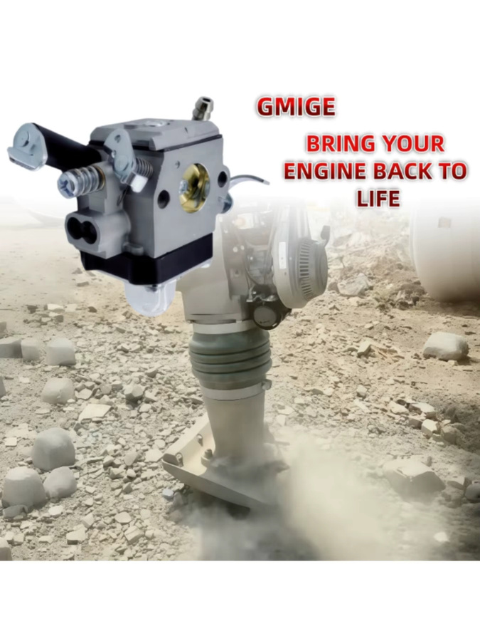 GMIGE Vergaser für Wacker BS50-2 BS50-2i BS60-2 BS60-2i BS70-2i Rammer, kompatibel mit Walbro HDA 242 HDA 252, inklusive Ansaugpumpendichtung, Farbe: Silber - Bild 3