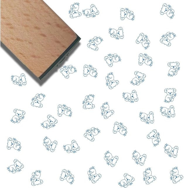 Wiederverwendbarer Holz-Stempel mit Koala-Motiv für Scrapbooking und Journaling - Bild 1