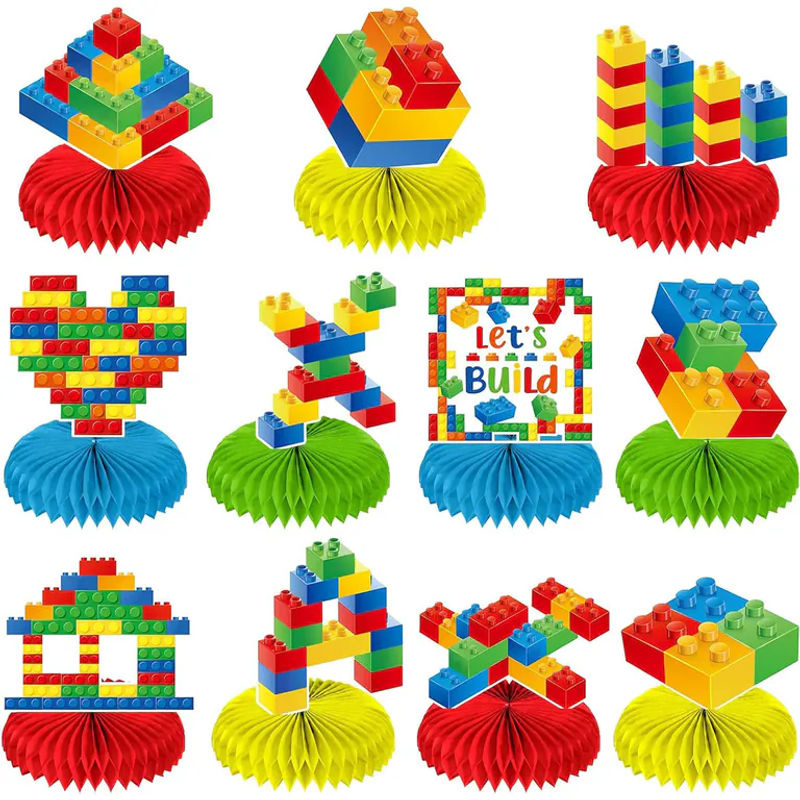 Legoing Wabenförmige Desktop-Dekoration Multicolor DIY Bauklötze für Geburtstagsparty und Baby-Shower - Bild 5