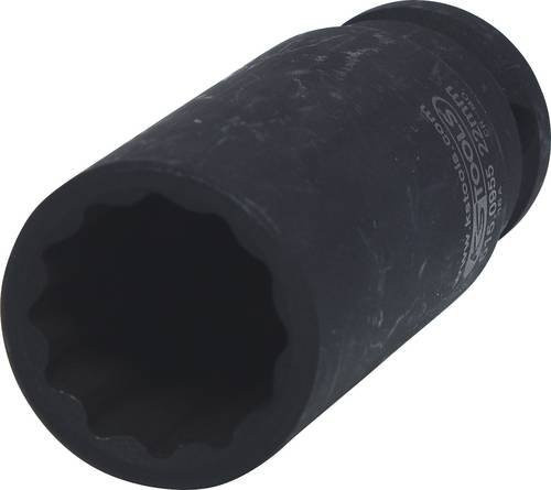 KS Tools Kraft-Steckschlüsseleinsatz 1/2 Zoll, 12-kant, lang, 22 mm, Chrome-Molybdän-Stahl, Schwarz - Bild 1