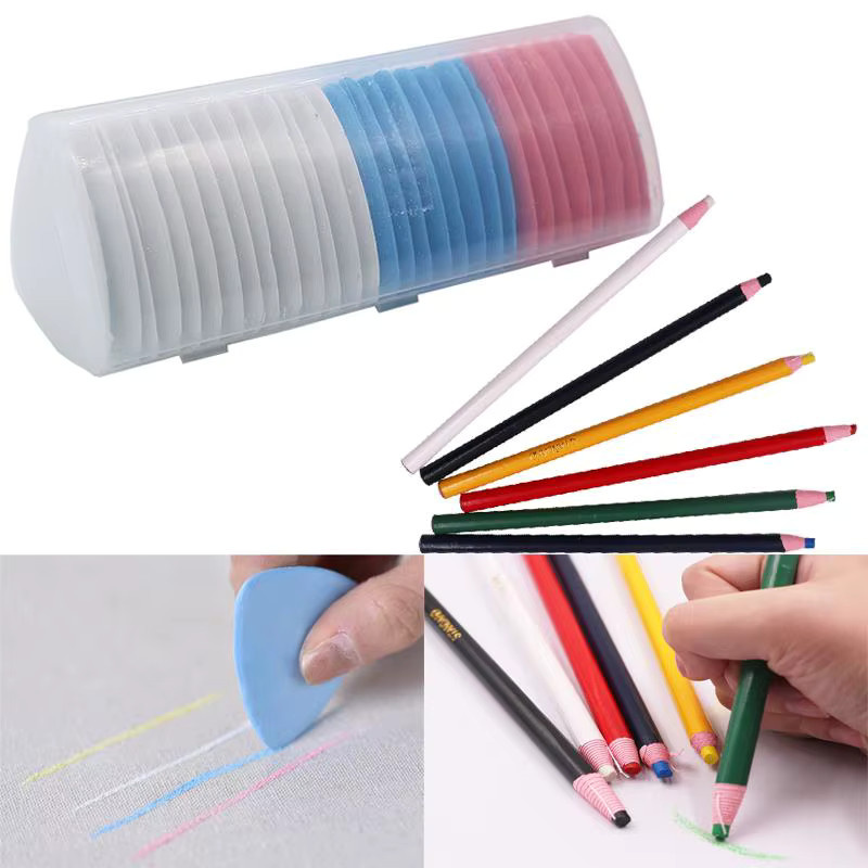 Bunte Schneiderkreide aus Wachs als Stoffmarker für deine DIY-Nähprojekte in Gelb und Multicolour - Bild 1
