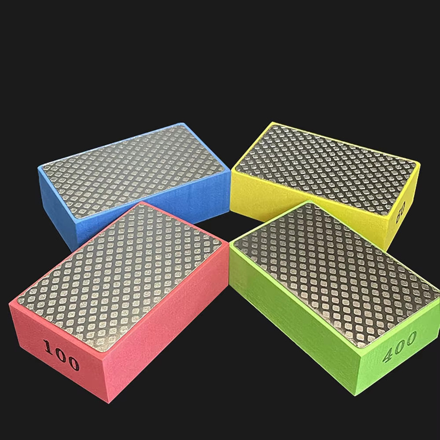 Ninth World Diamant-Handpolierpads 4er-Set zum Schleifen von Keramik, Glas, Fliesen, Beton, Stein und Marmor - Bild 2