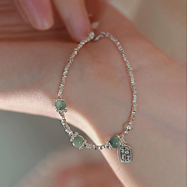 Lucky Star Jewelry Armband, 925 Silber, Jade, Damen - Bild 1