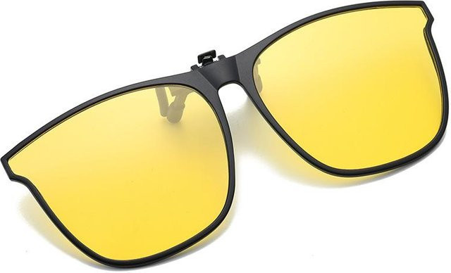 Aoron Glasses Sonnenbrillen-Clips, Unisex, quadratisch, gelb, TR90 - Bild 1
