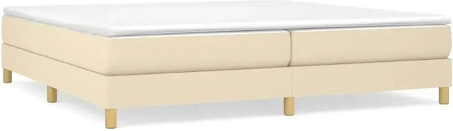 vidaXL Boxspringbett in Creme und Beige aus Stoff, B/T: 200 x 200 cm - Bild 1