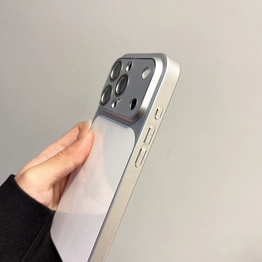 RPKKS Aurora Laser CD Textur Handyhülle für iPhone 17 16 15 14 13 Pro Max mit großem Fenster und Linsenschutz in Grün - Bild 2