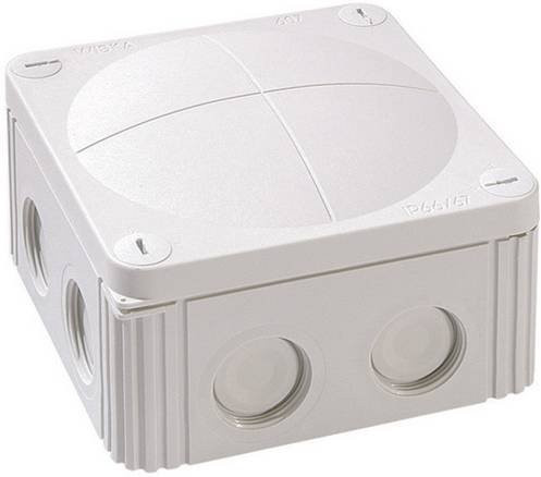 Wiska Abzweigkasten 10060531 in Lichtgrau RAL 7035 mit IP66/IP67 Schutzart, B/T/H: 11,0 x 11,0 x 6,6 cm - Bild 1