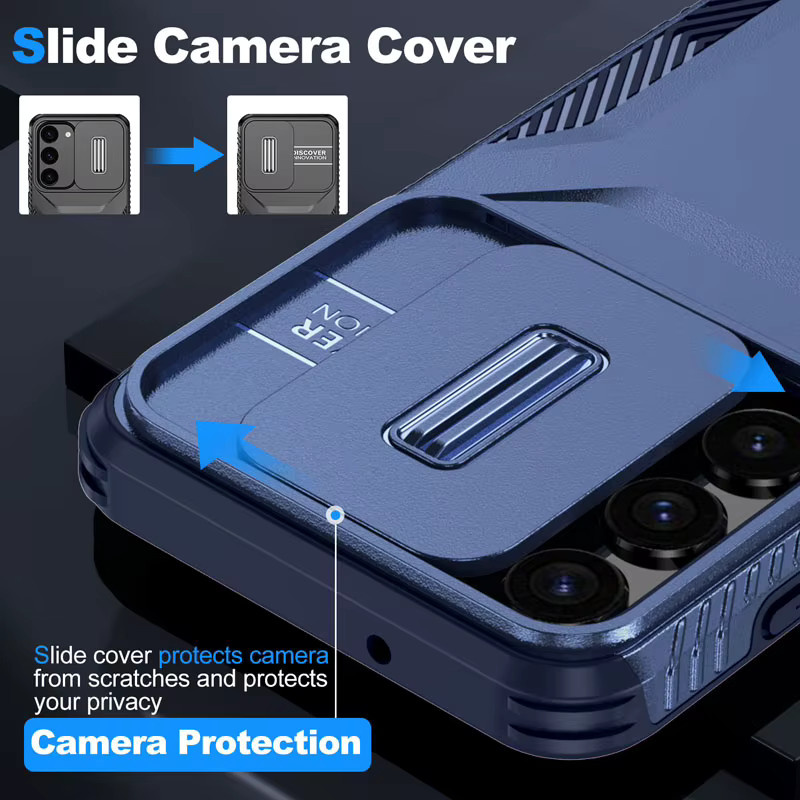 Stoßfeste Schutzhülle mit Kameraschutz für Samsung Galaxy S25 S24 Ultra S24 FE S24 Plus S23 Ultra S23 FE S23 S22 Hard Shell Case in Grün und Blau - Bild 3