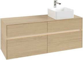 V&B Waschtischunterschrank Collaro mit LED 10W, B/T/H: 140 x 54,8 x 50 cm, Farbe Nord Oak - Bild 1