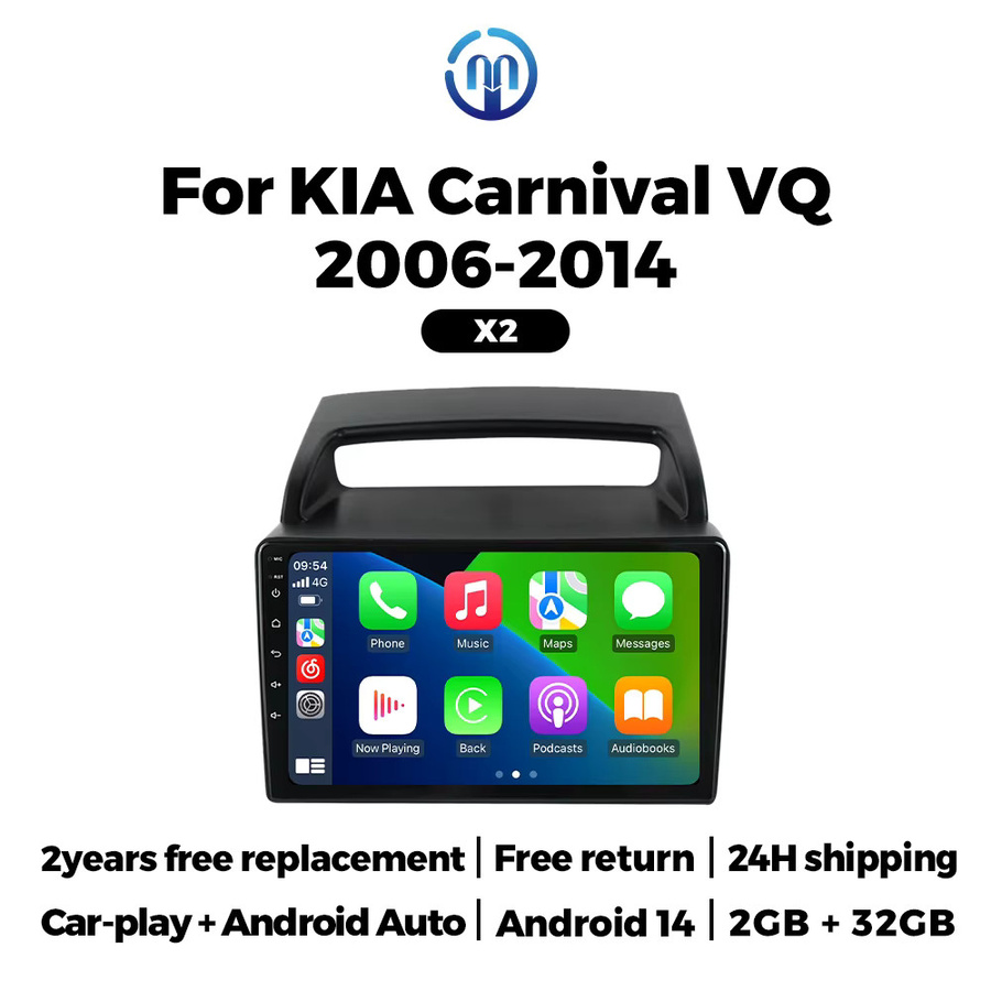 MEKEDE Android Multimedia-Player Autoradio mit Carplay und Navigation für Kia Carnival VQ 2006 - 2014 in Schwarz - Bild 2