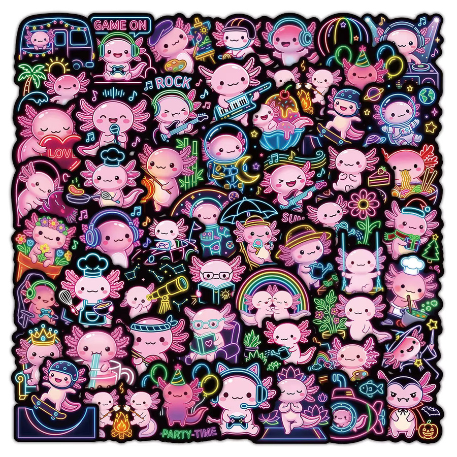 GOGOTU Salamander Graffiti-Aufkleber, 51-teiliges Set, multicolor - Bild 2