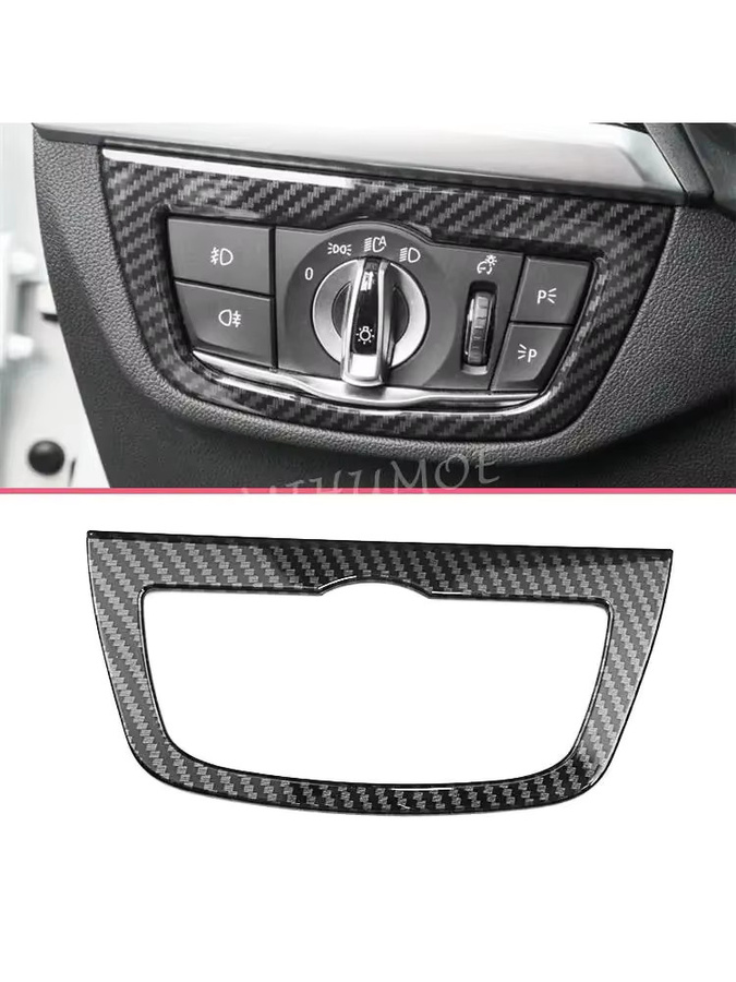 MIHUMOE Kohlefaser Innenausstattung für Armaturenbrett-Schalterverkleidungen in Schwarz für BMW X3 G01 und X4 G02 (Modelljahre 2018-2022) - Bild 3