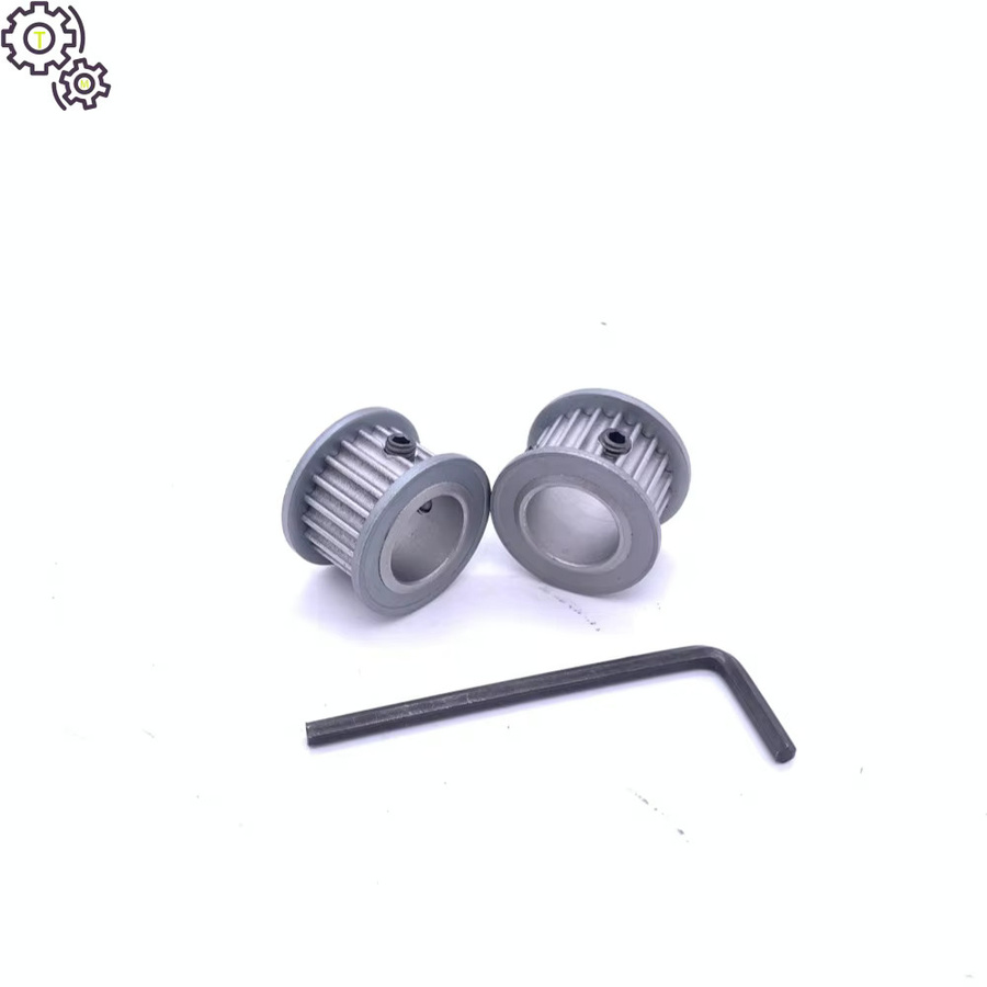 HTD 3M Zahnriemenscheibe AF-Typ mit 20 Zähnen in Silber, Bohrung 4mm-12mm, passend für Riemenbreiten 6/8/10/15/20mm - Bild 1