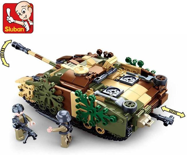 Stug III gepanzertes Kampffahrzeug, Baustein Set, 524 Teile, ab 3 Jahren - Bild 1