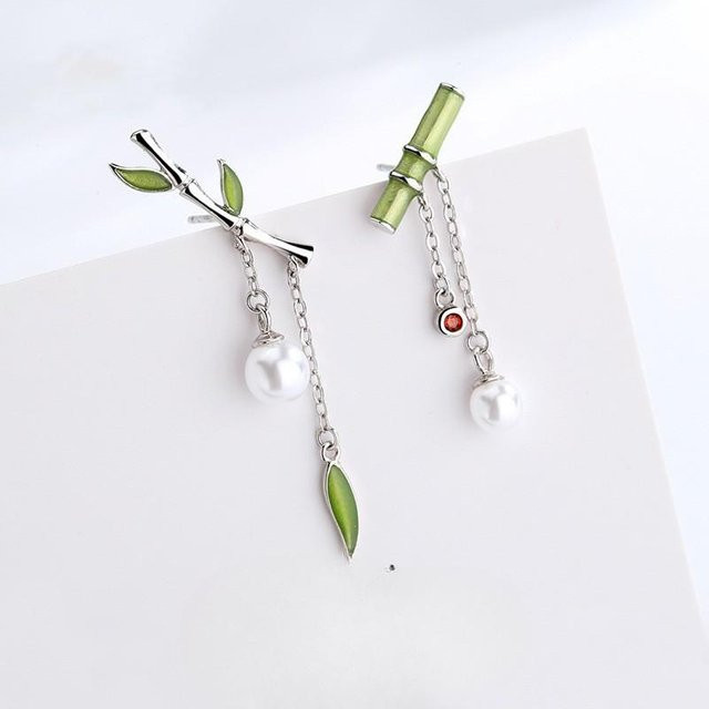 Lucky Star Jewelry Ohrringe, 925 Sterlingsilber, Tropfglasur, Damen - Bild 1