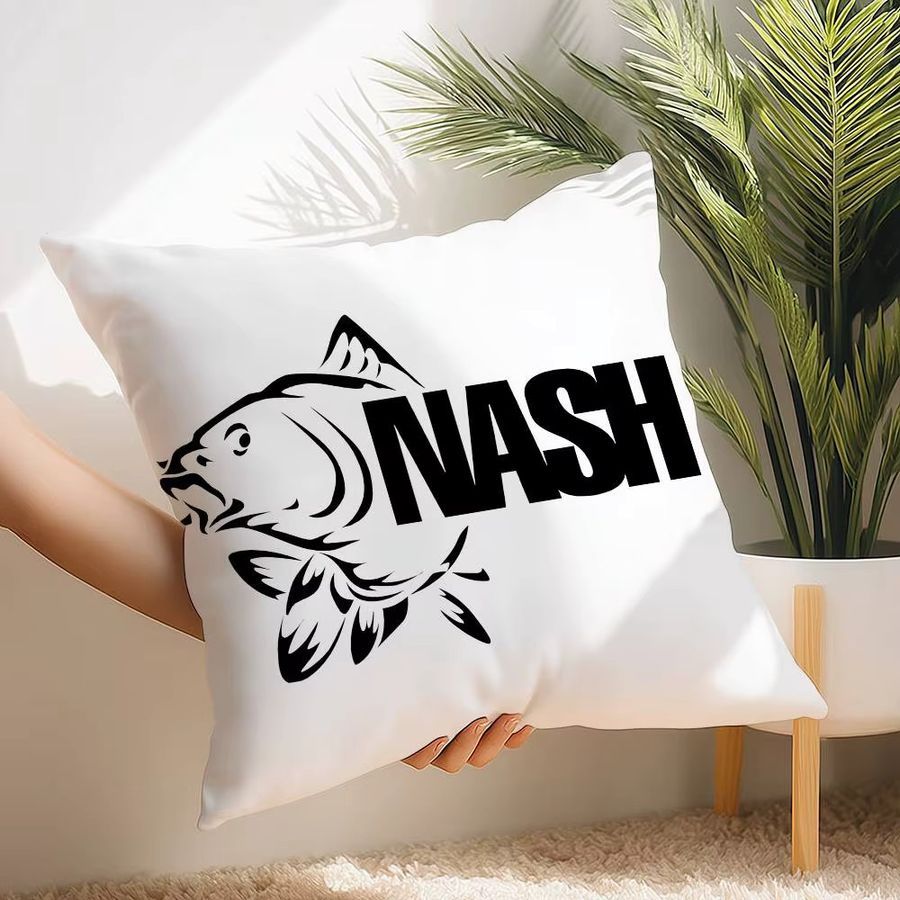 N-Nash Fishing Logo Kissenbezug aus kurzem Plüsch für dein Sofa und deine Heimdekoration - Bild 4