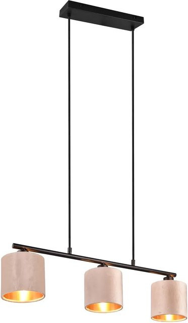 Trio Pendelleuchte Julieta 3-flammig in Beige und Gold, Durchmesser: 66 cm, Tiefe: 12 cm - Bild 1