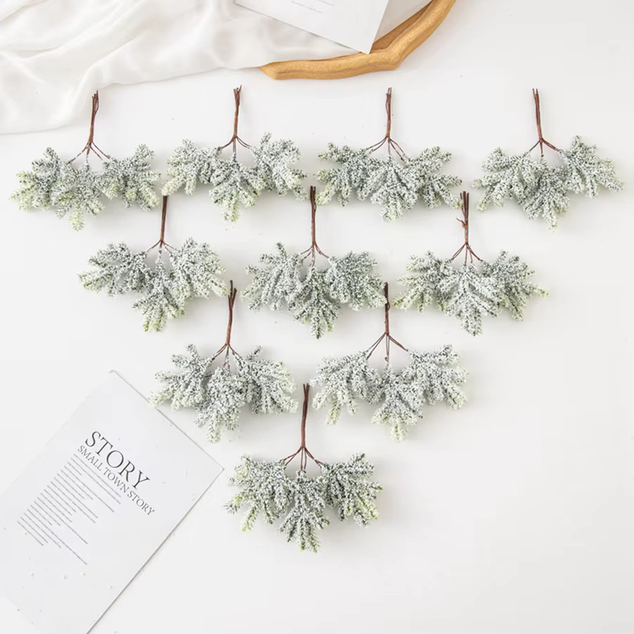 ZQCY Künstliche Pflanzen Goldene Zweige mit Frost für Weihnachtsbaum, Hochzeit und Dekoration, 2 oder 4 Stück - Bild 1